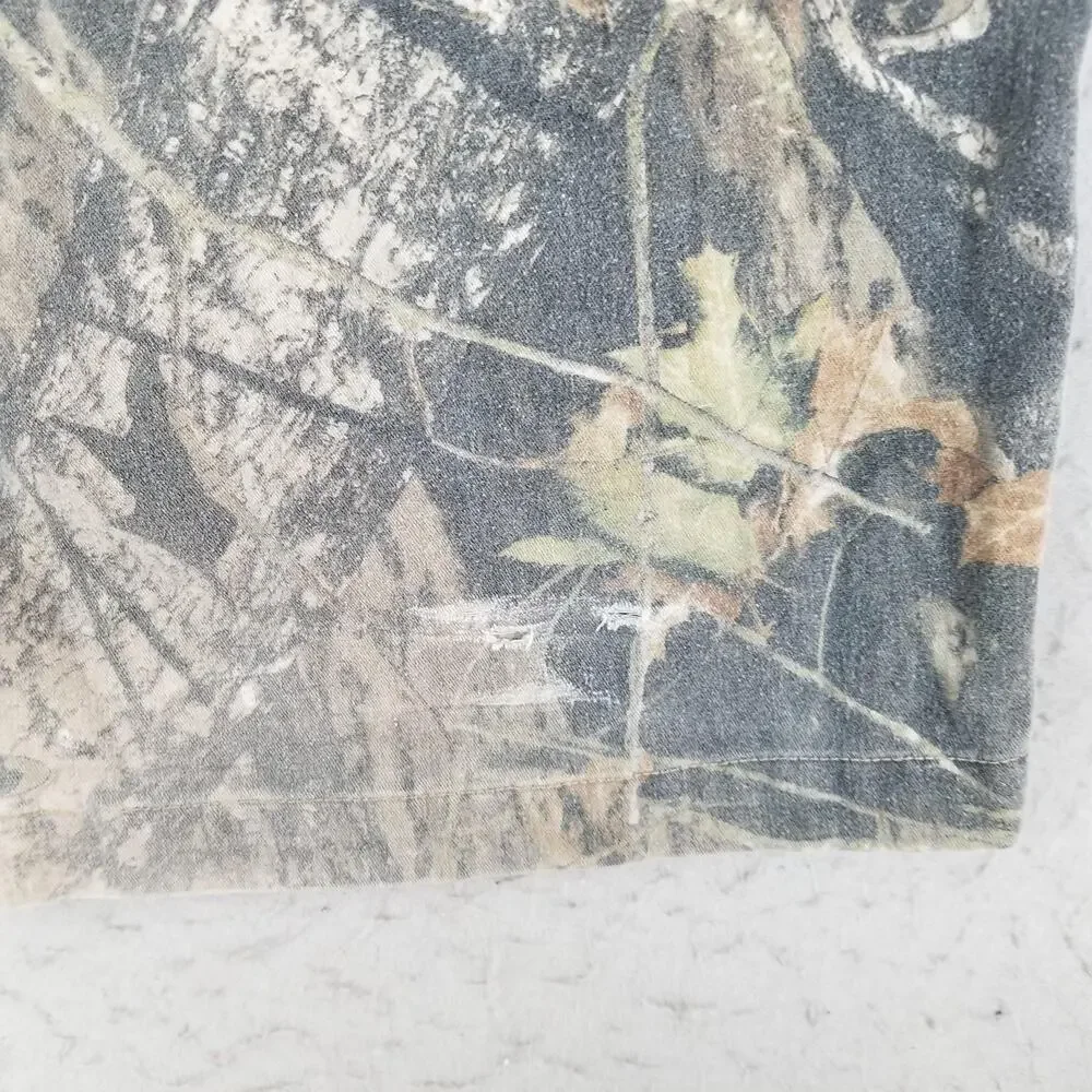 Mossy Oak Cargo Pants Mens 2XL 42x32‎ Brown Camouflage Adjustable Waist Hunting